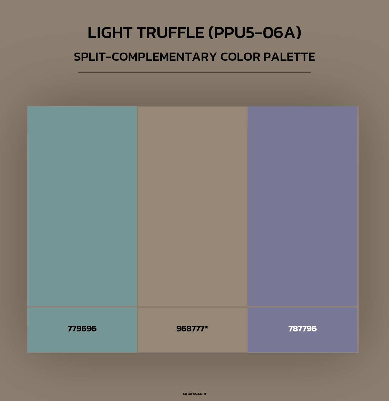 Light Truffle (PPU5-06A) - Split-Complementary Color Palette