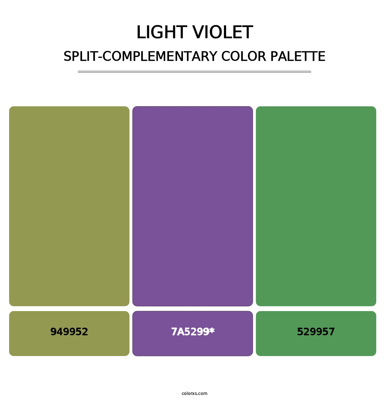 Light Violet - Split-Complementary Color Palette