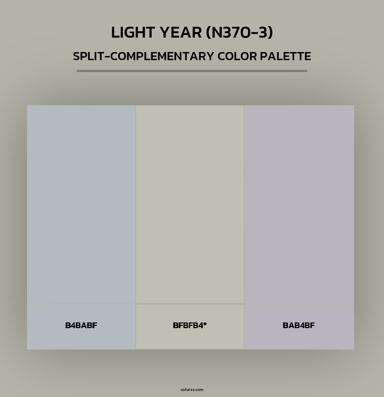 Light Year (N370-3) - Split-Complementary Color Palette
