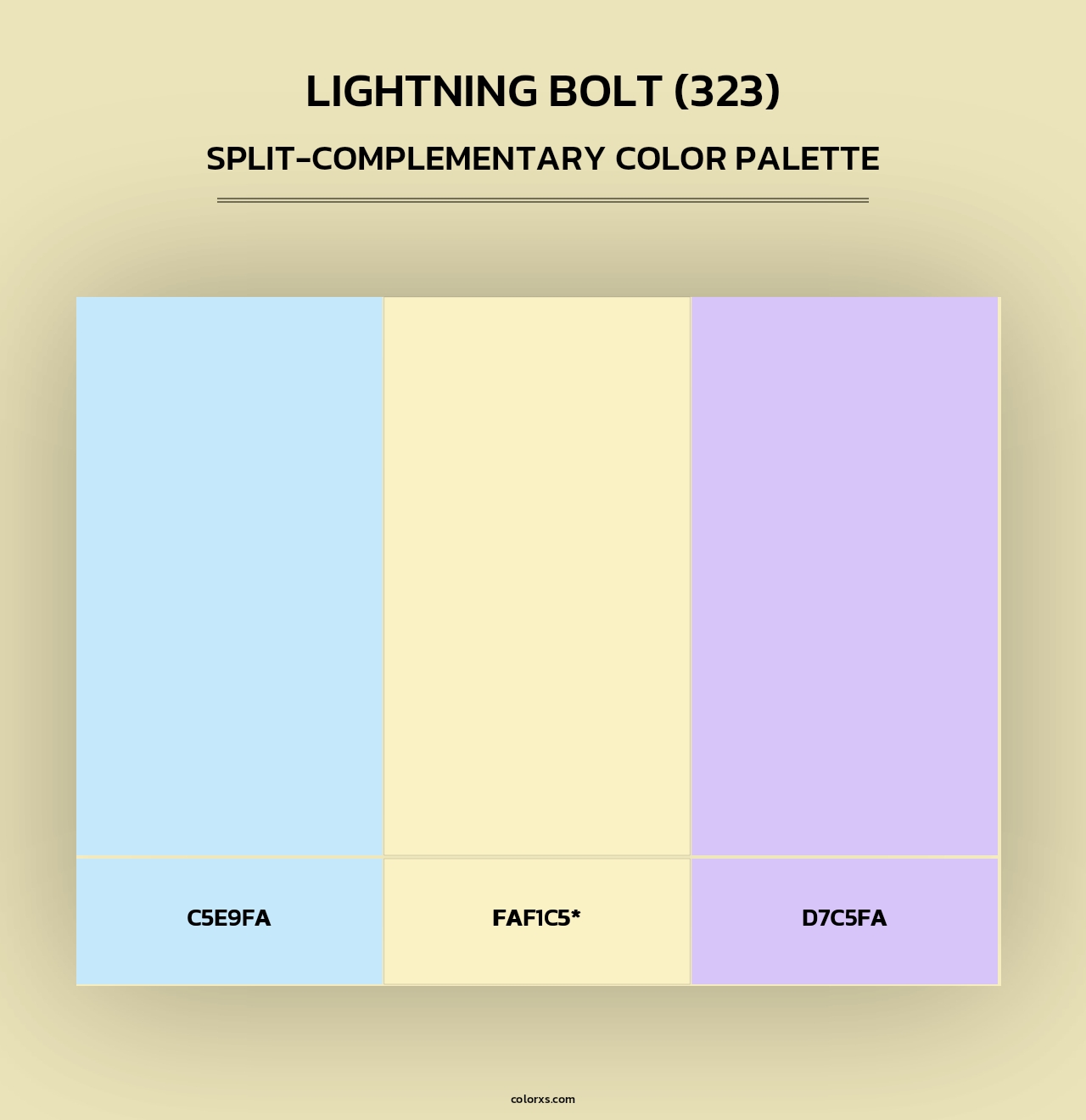 Lightning Bolt (323) - Split-Complementary Color Palette