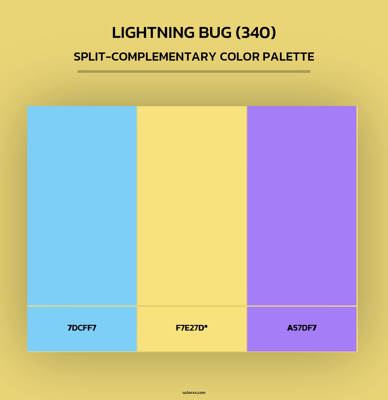 Lightning Bug (340) - Split-Complementary Color Palette