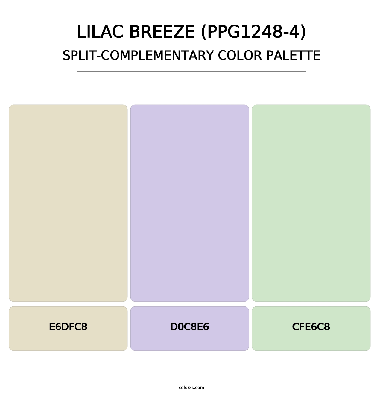 Lilac Breeze (PPG1248-4) - Split-Complementary Color Palette