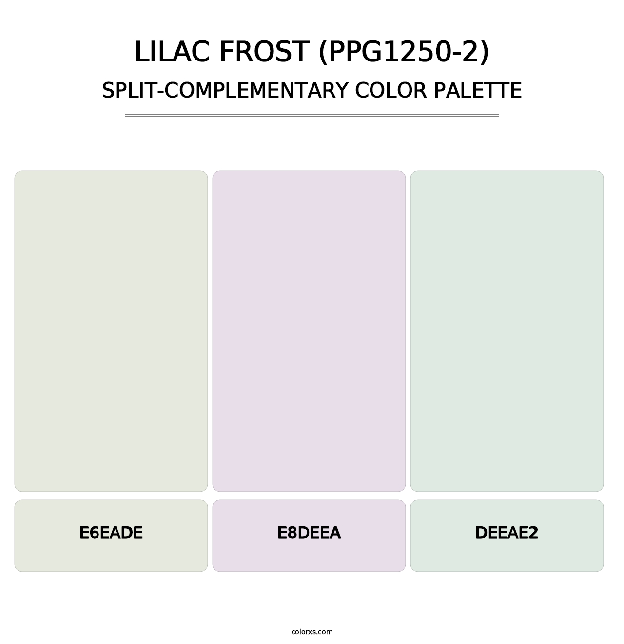 Lilac Frost (PPG1250-2) - Split-Complementary Color Palette