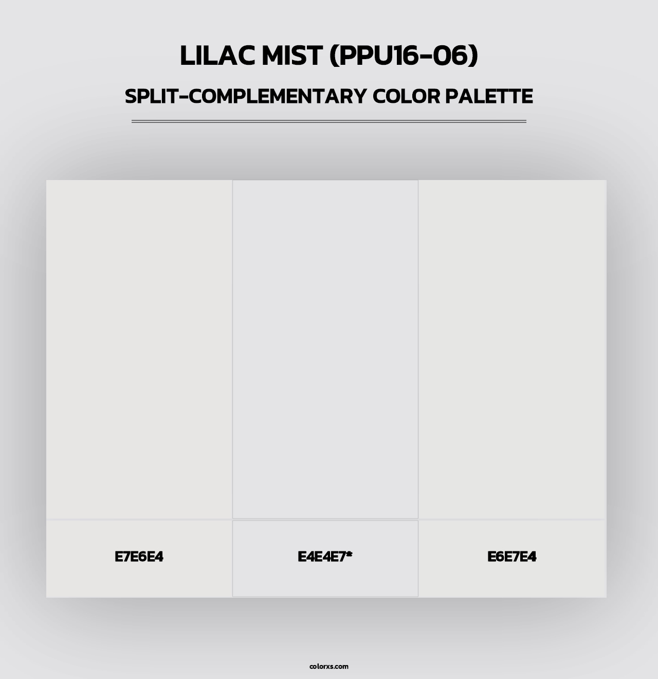 Lilac Mist (PPU16-06) - Split-Complementary Color Palette