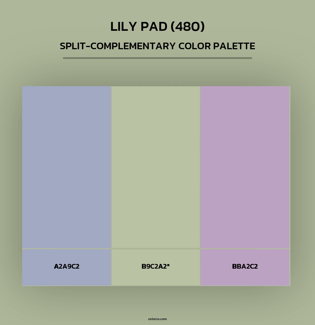 Lily Pad (480) - Split-Complementary Color Palette