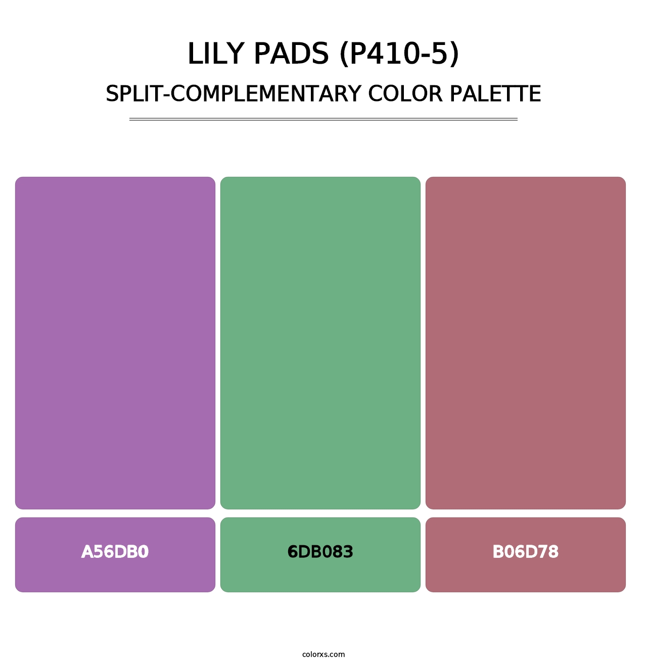 Lily Pads (P410-5) - Split-Complementary Color Palette