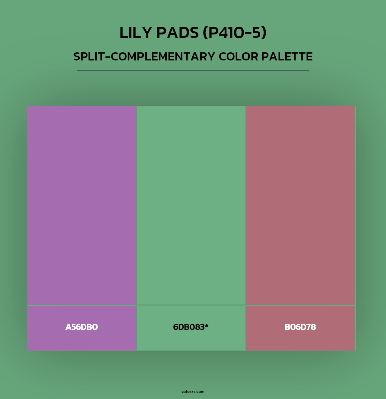 Lily Pads (P410-5) - Split-Complementary Color Palette
