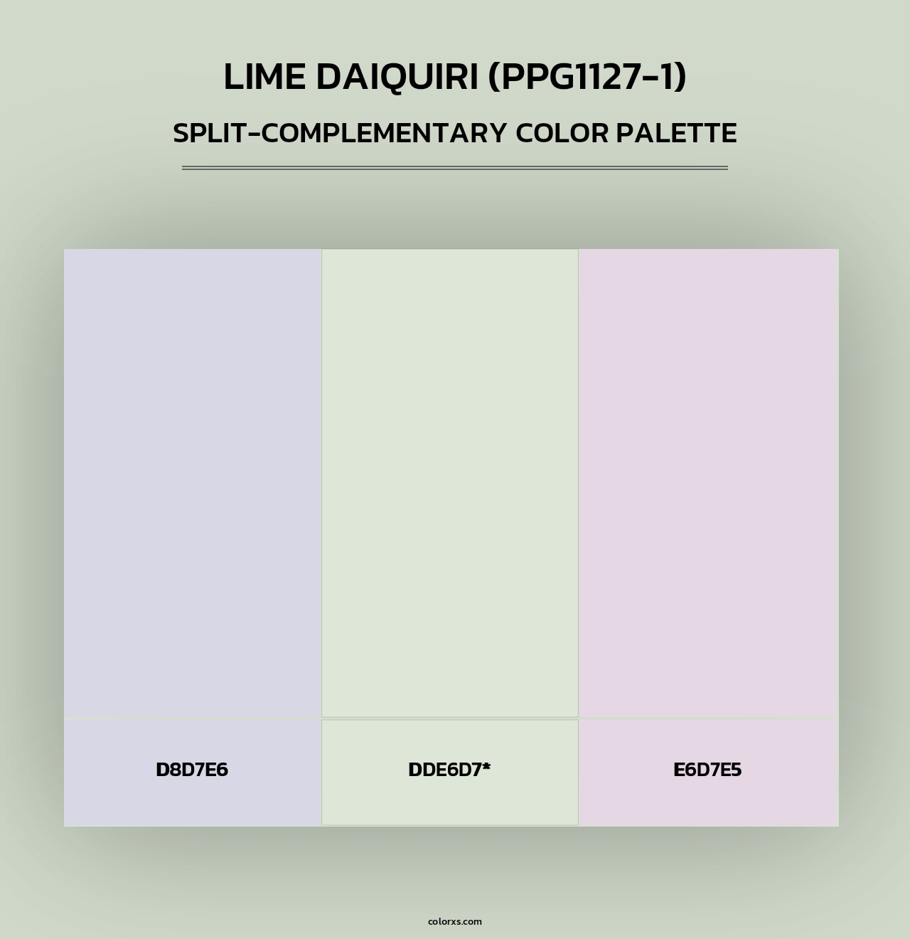 Lime Daiquiri (PPG1127-1) - Split-Complementary Color Palette