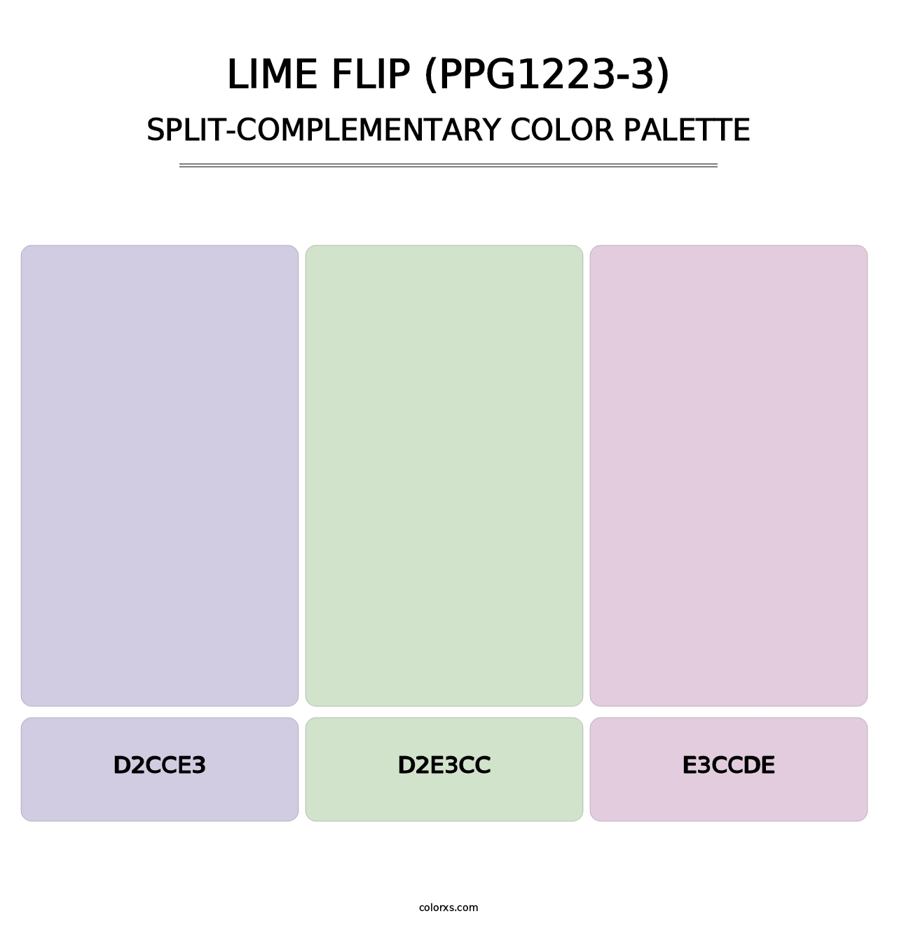 Lime Flip (PPG1223-3) - Split-Complementary Color Palette
