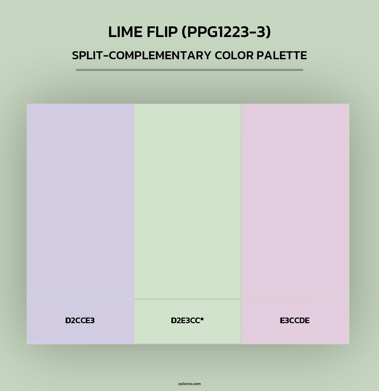 Lime Flip (PPG1223-3) - Split-Complementary Color Palette