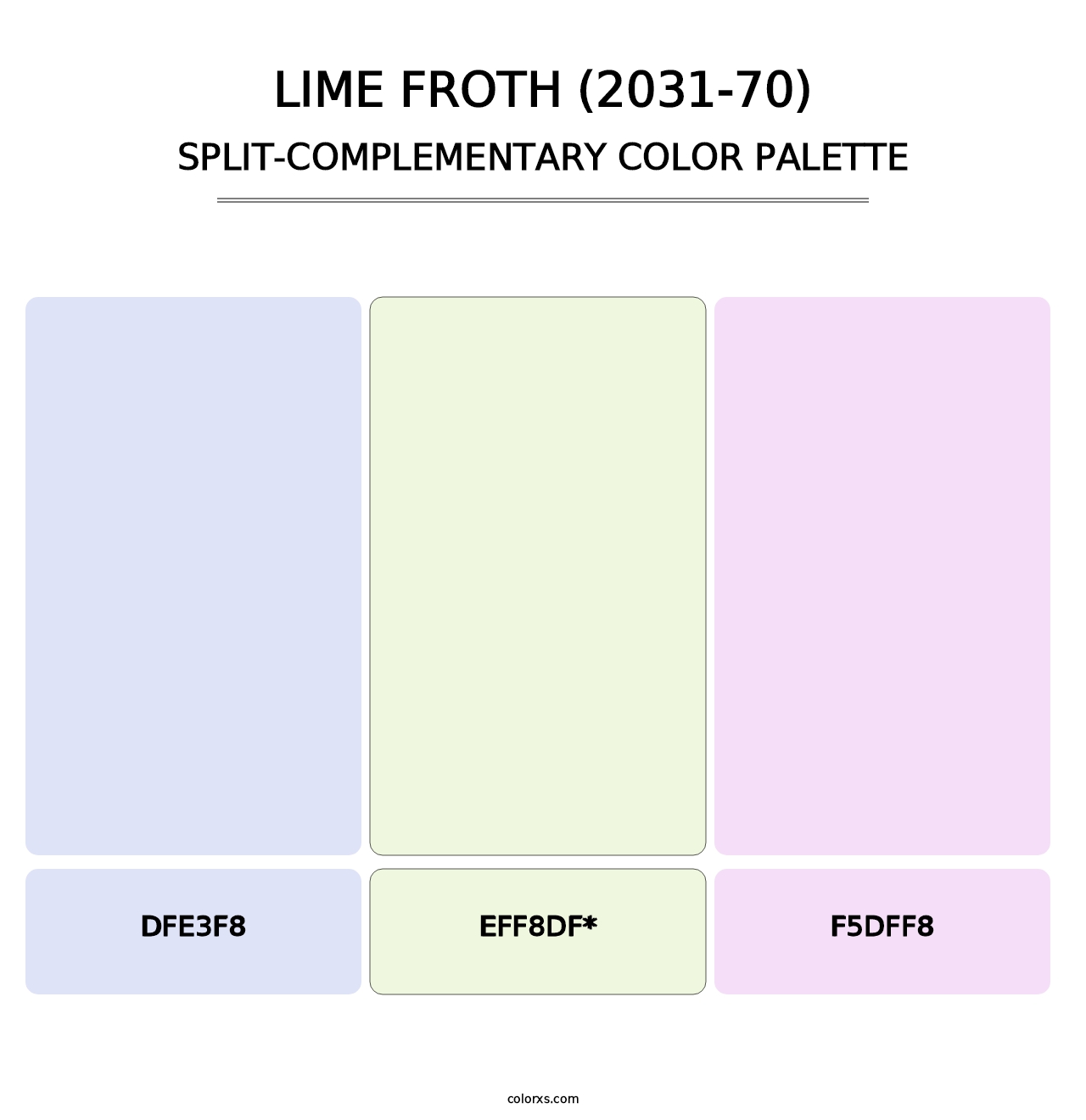 Lime Froth (2031-70) - Split-Complementary Color Palette