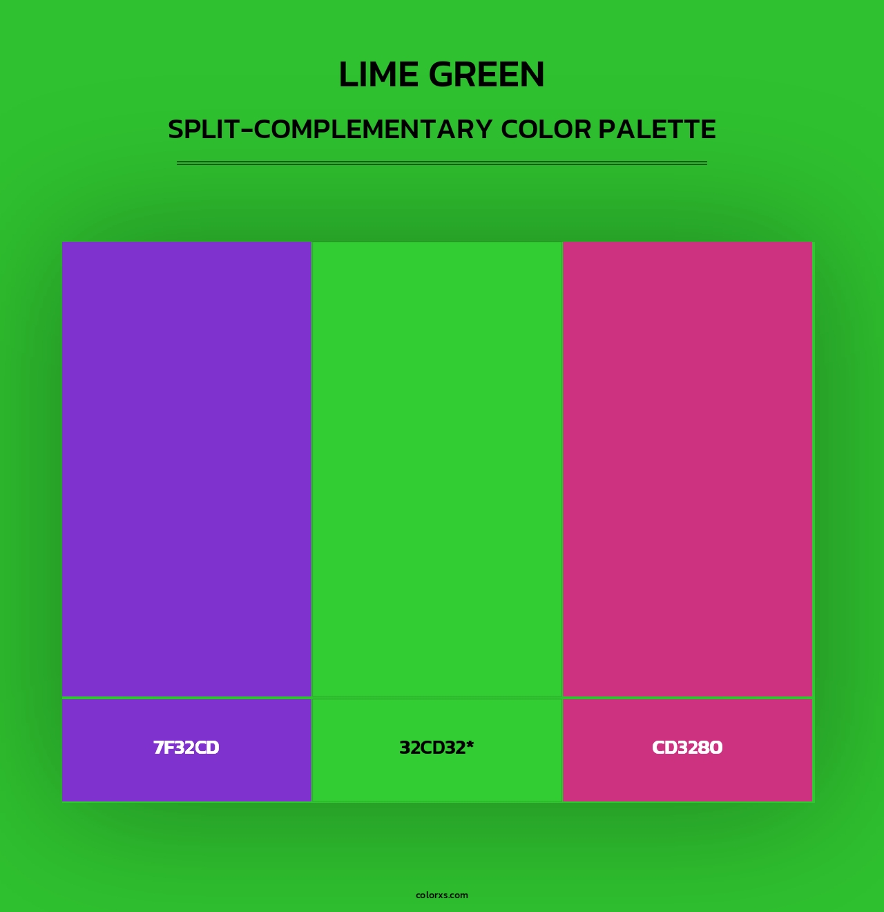 Lime Green - Split-Complementary Color Palette