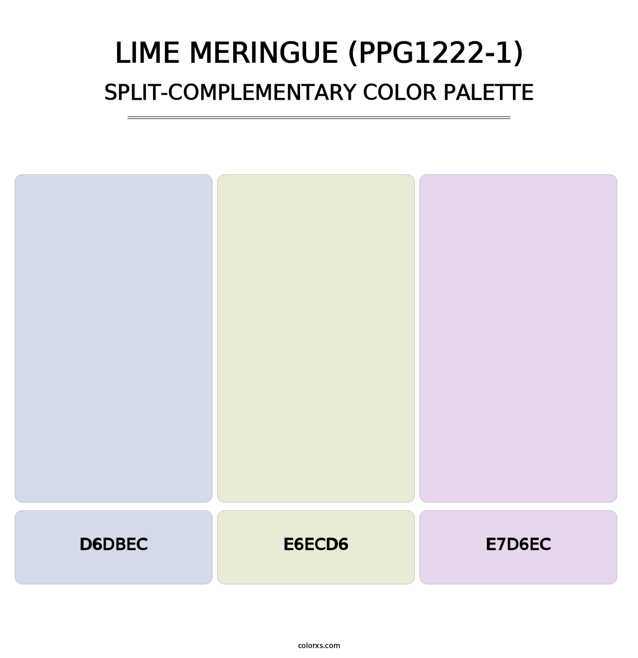 Lime Meringue (PPG1222-1) - Split-Complementary Color Palette