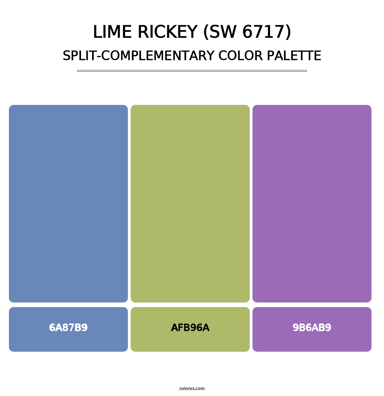 Lime Rickey (SW 6717) - Split-Complementary Color Palette