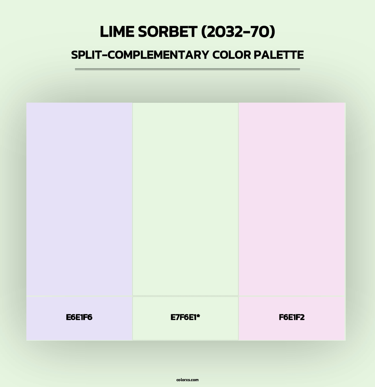 Lime Sorbet (2032-70) - Split-Complementary Color Palette