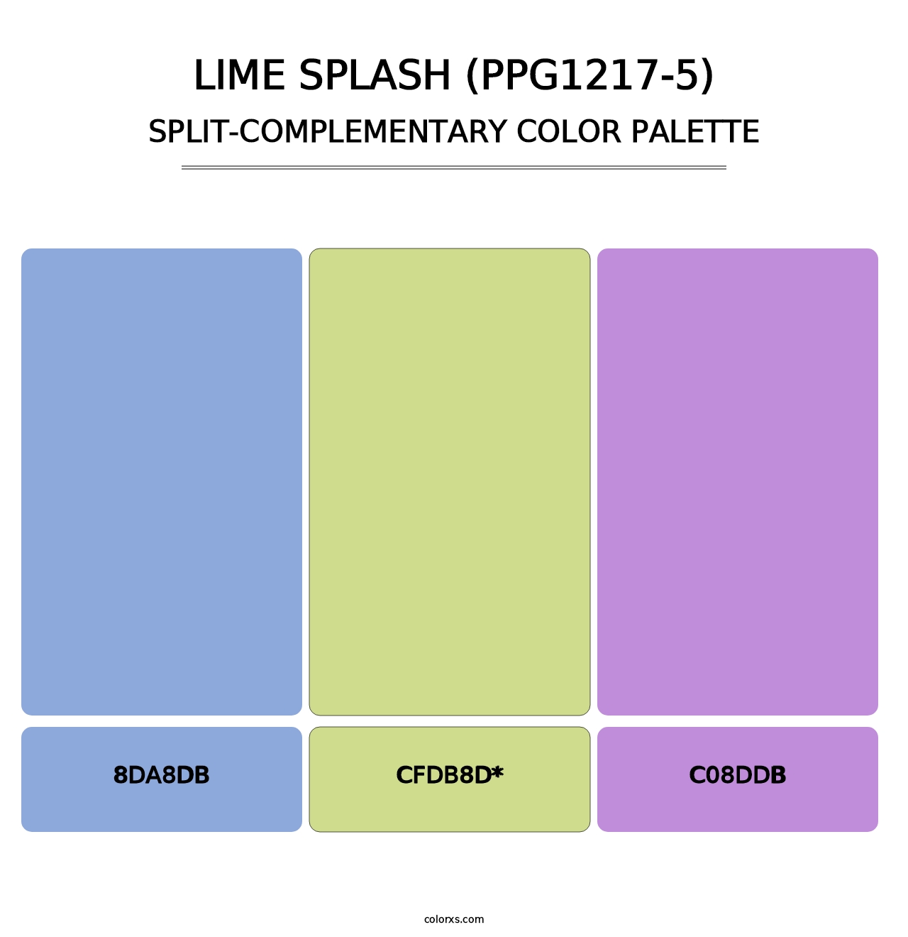 Lime Splash (PPG1217-5) - Split-Complementary Color Palette