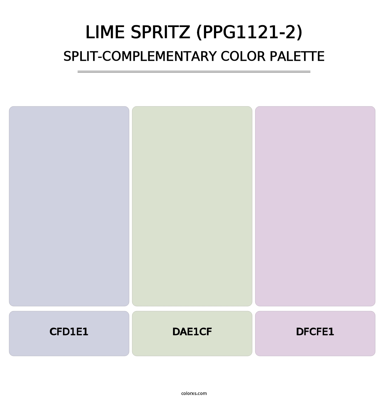 Lime Spritz (PPG1121-2) - Split-Complementary Color Palette