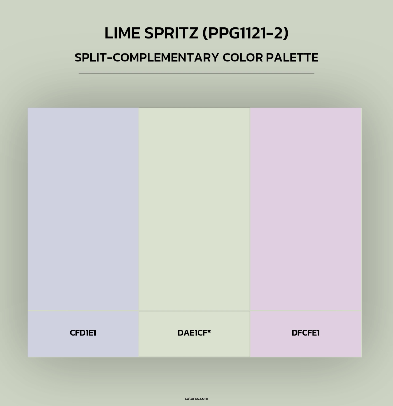 Lime Spritz (PPG1121-2) - Split-Complementary Color Palette