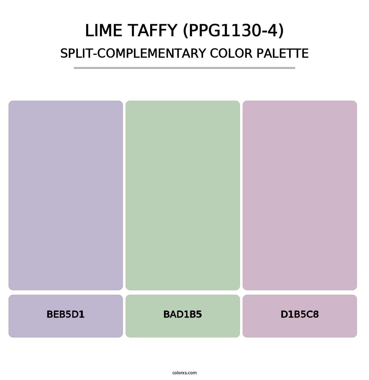 Lime Taffy (PPG1130-4) - Split-Complementary Color Palette