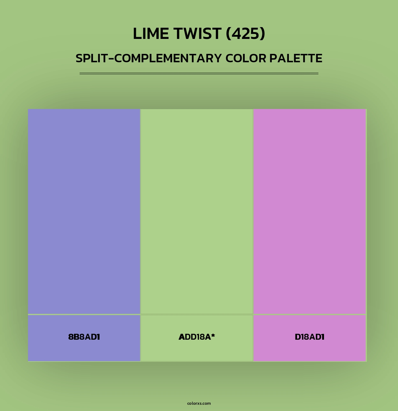 Lime Twist (425) - Split-Complementary Color Palette