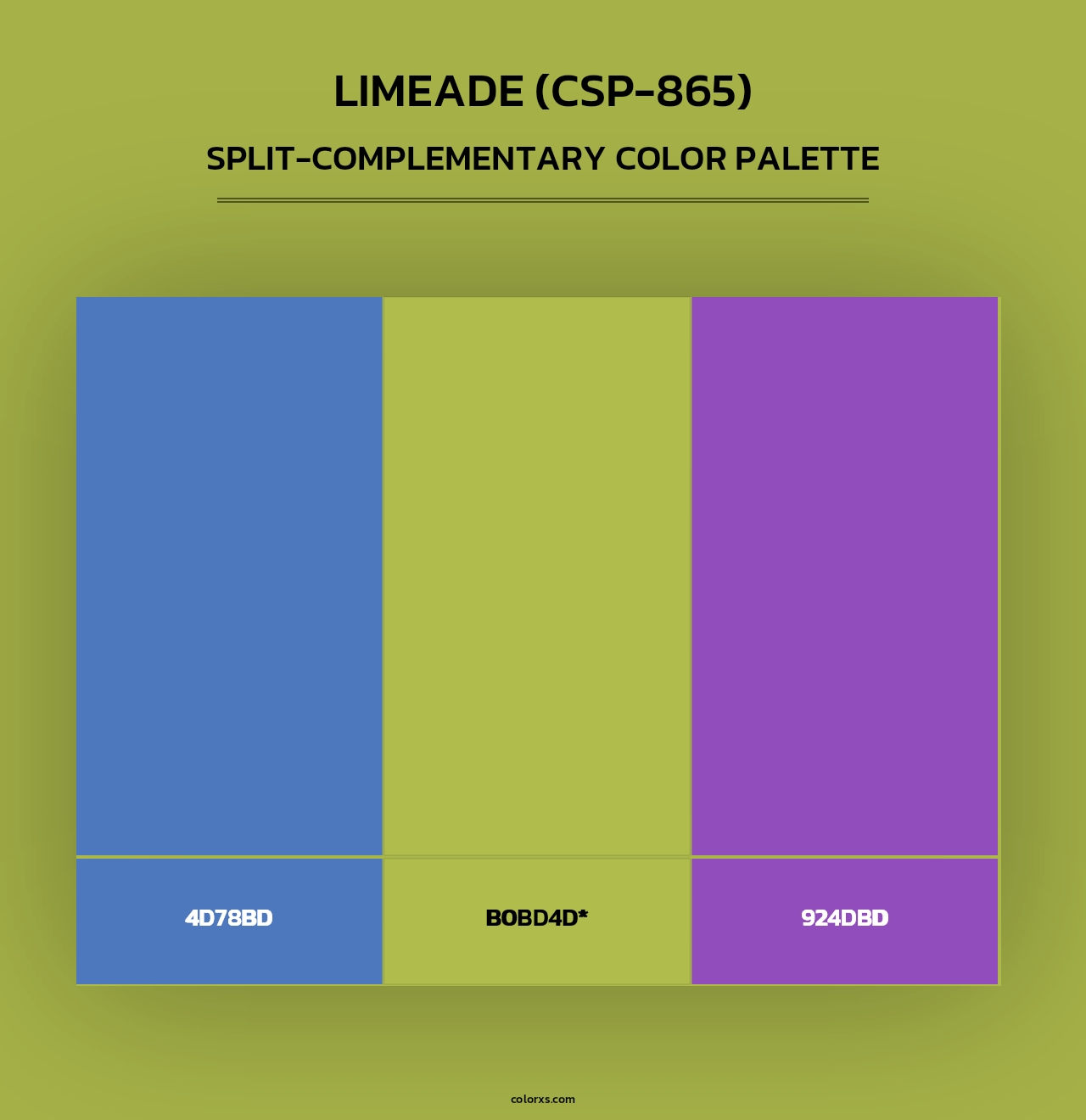 Limeade (CSP-865) - Split-Complementary Color Palette