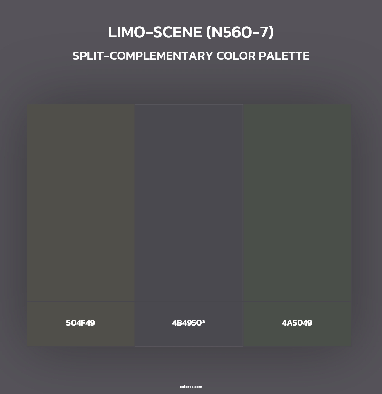 Limo-Scene (N560-7) - Split-Complementary Color Palette