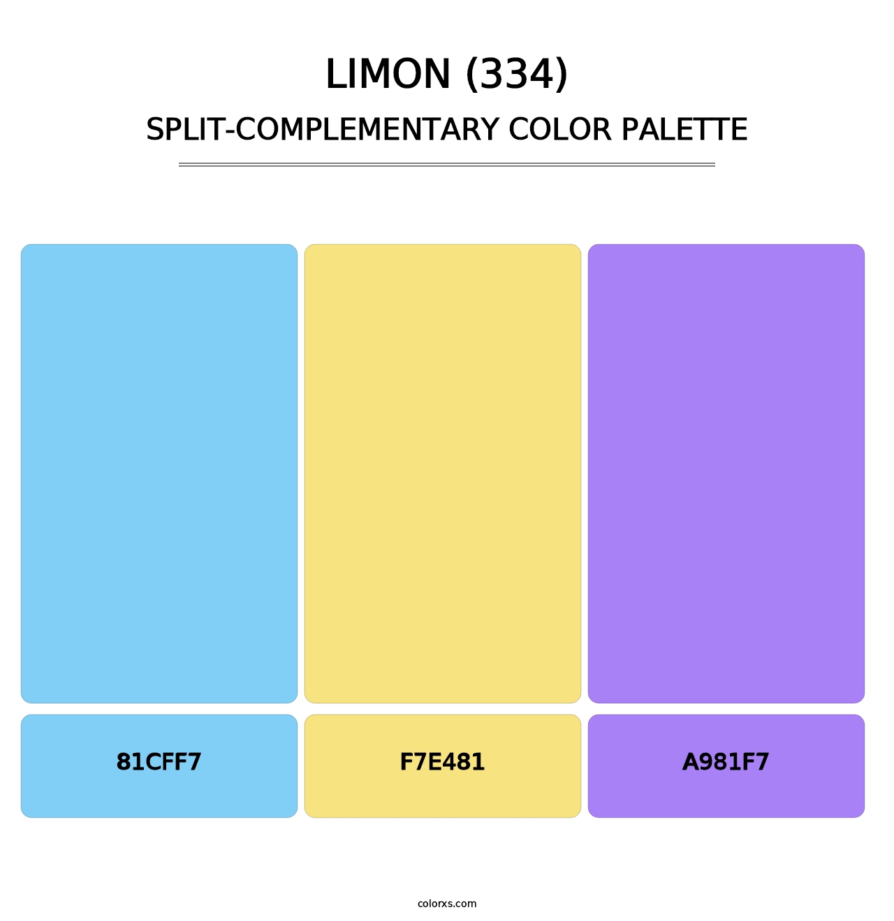 Limon (334) - Split-Complementary Color Palette