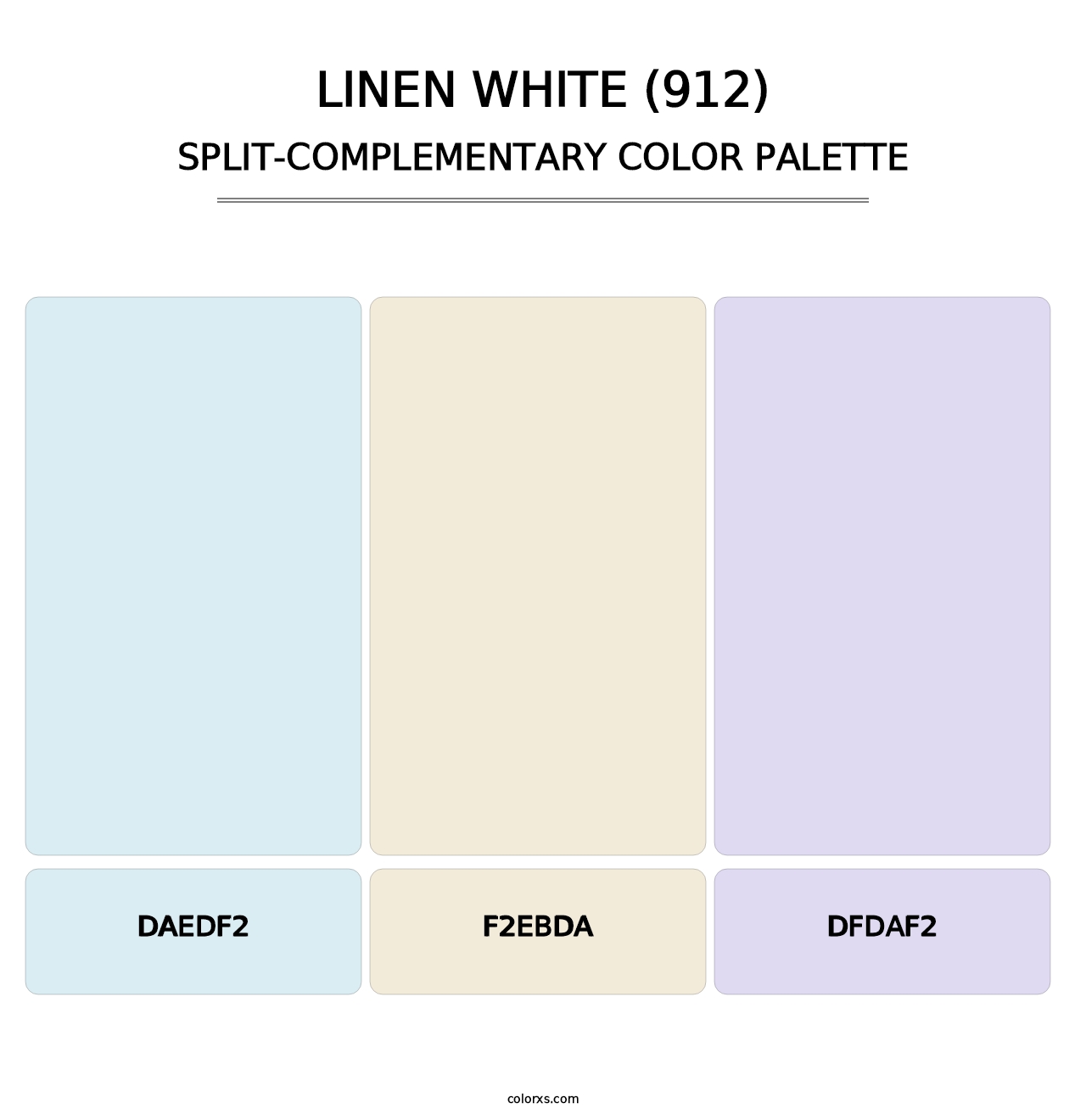 Linen White (912) - Split-Complementary Color Palette