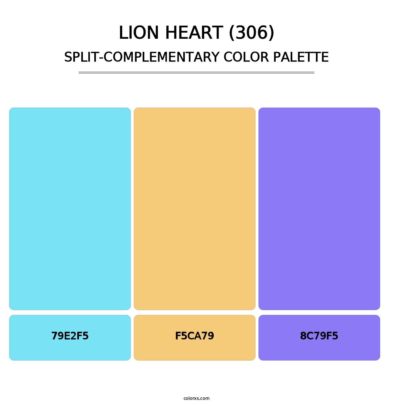 Lion Heart (306) - Split-Complementary Color Palette