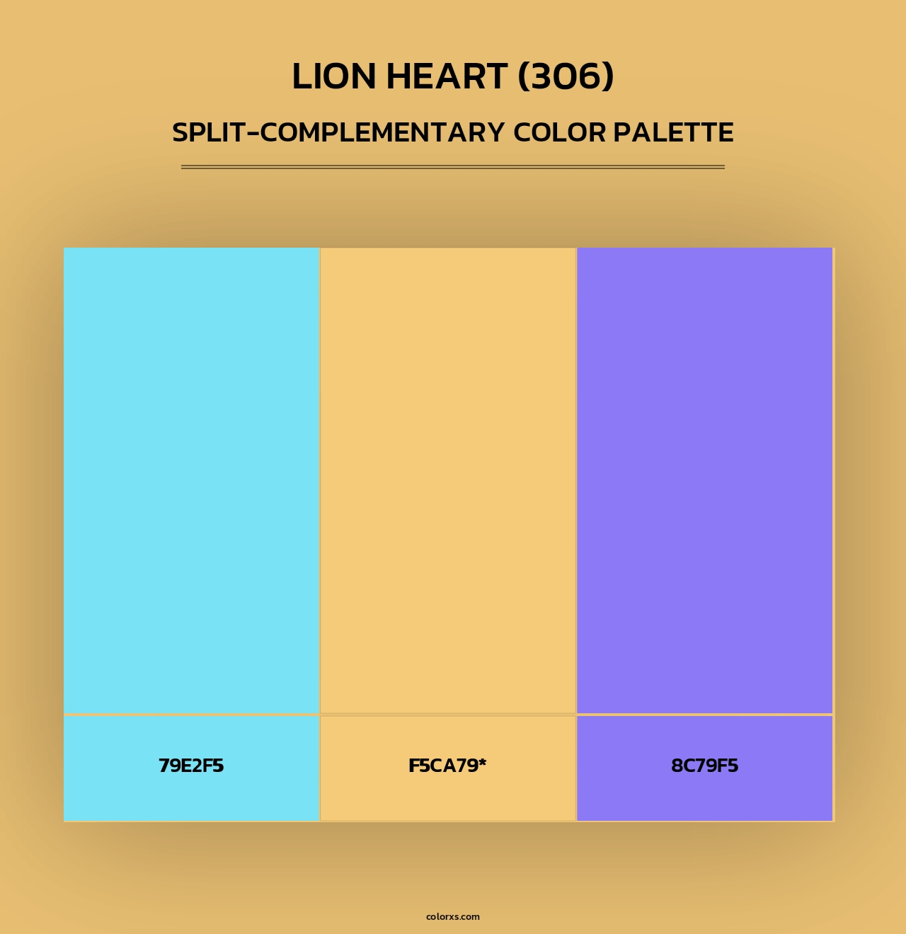 Lion Heart (306) - Split-Complementary Color Palette