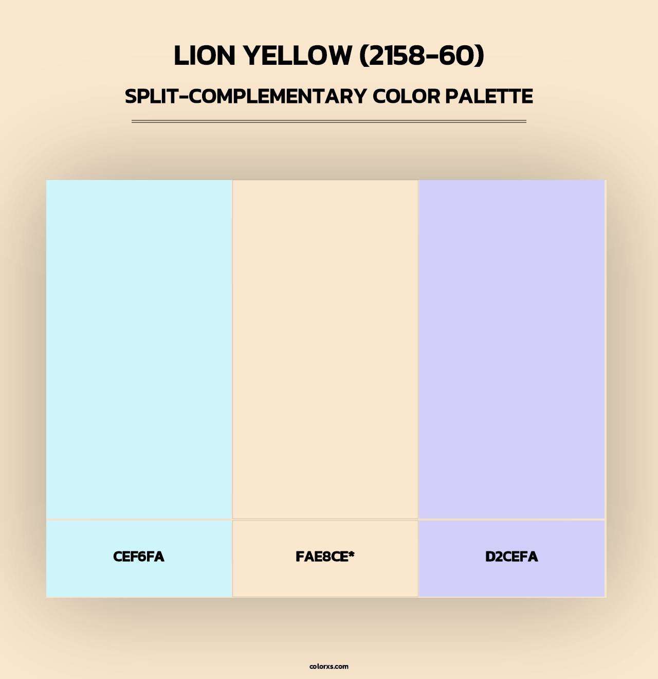 Lion Yellow (2158-60) - Split-Complementary Color Palette