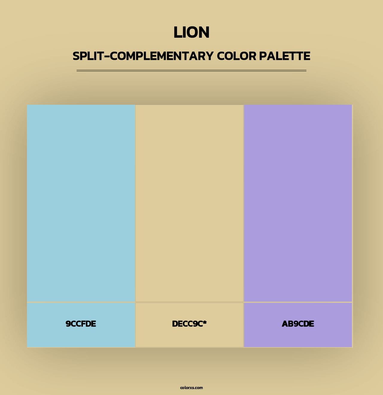 Lion - Split-Complementary Color Palette