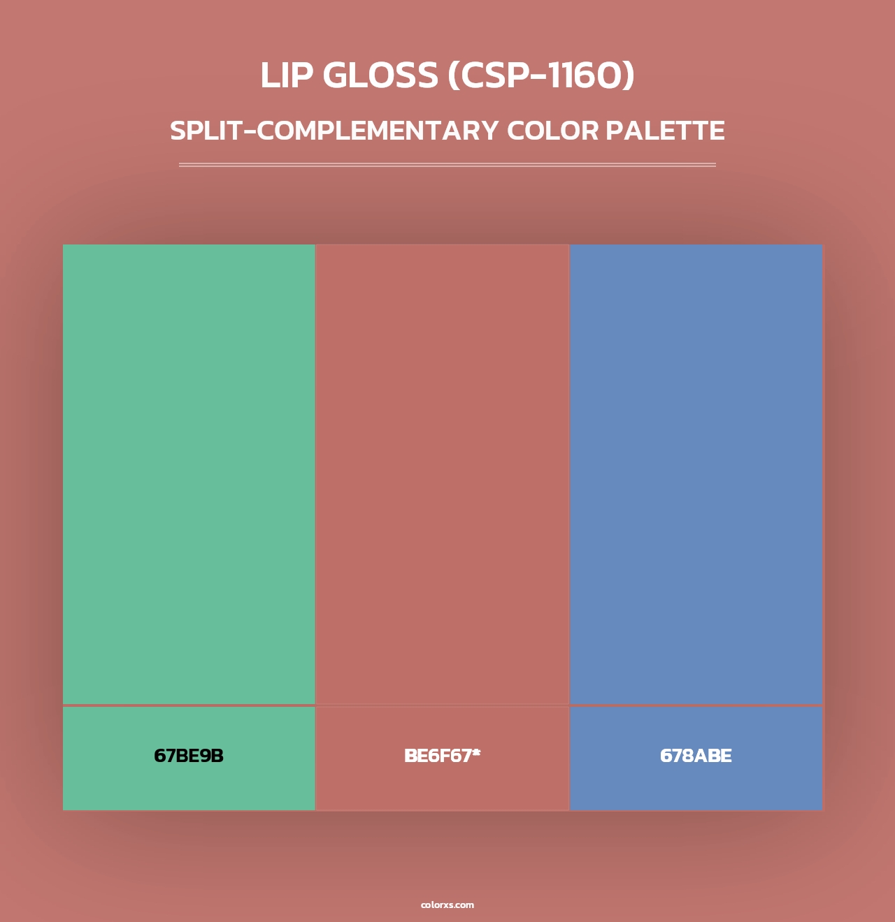 Lip Gloss (CSP-1160) - Split-Complementary Color Palette