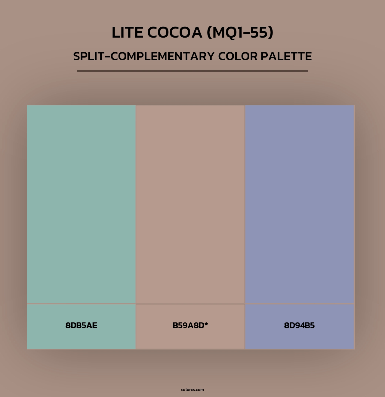 Lite Cocoa (MQ1-55) - Split-Complementary Color Palette
