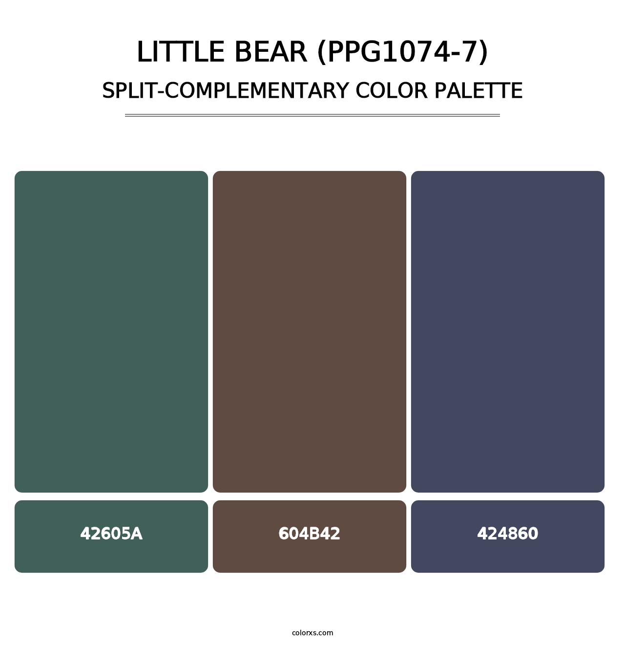 Little Bear (PPG1074-7) - Split-Complementary Color Palette