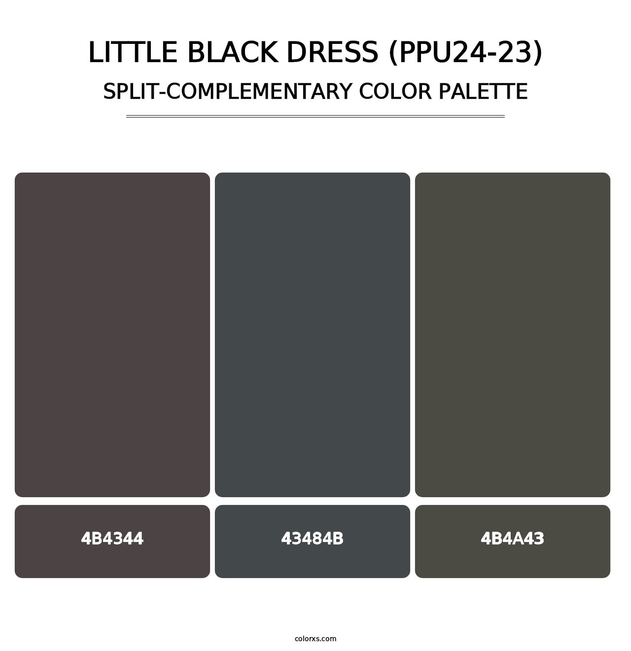 Little Black Dress (PPU24-23) - Split-Complementary Color Palette