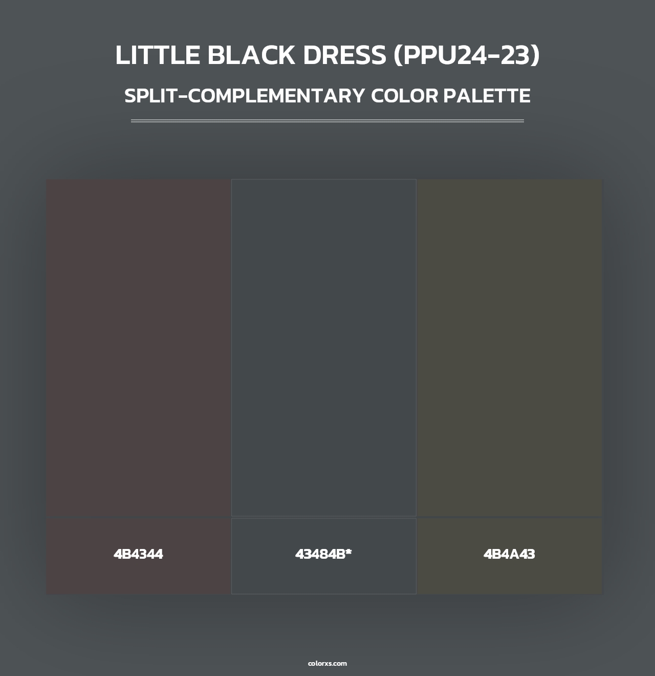 Little Black Dress (PPU24-23) - Split-Complementary Color Palette