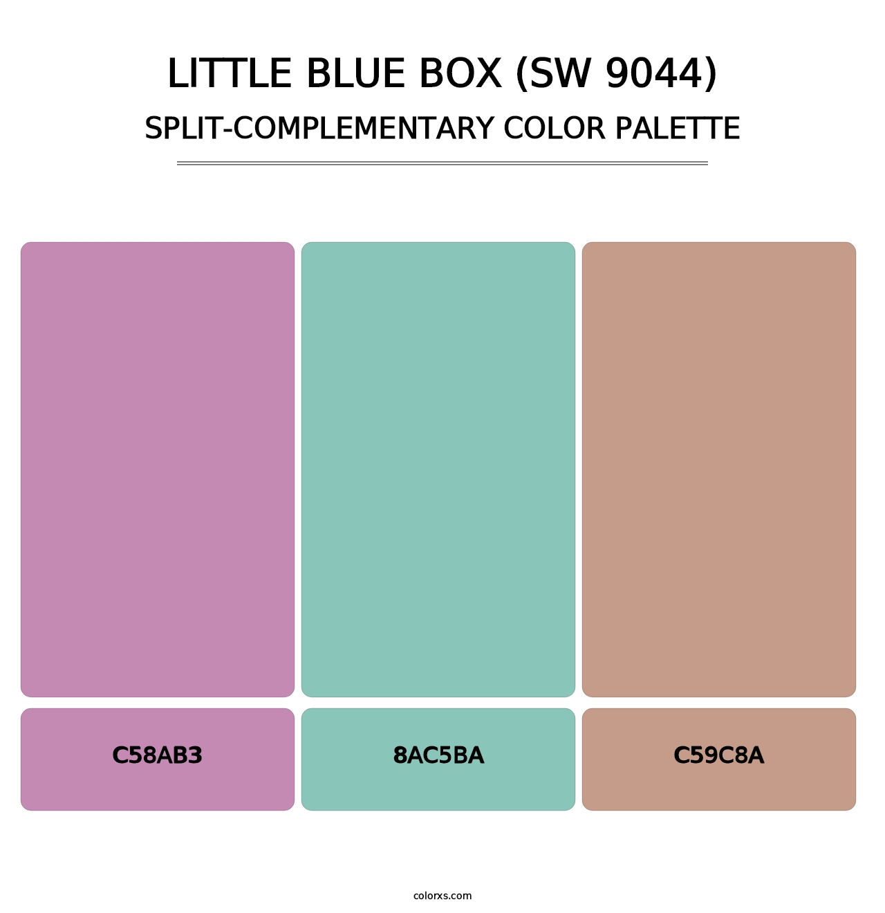 Little Blue Box (SW 9044) - Split-Complementary Color Palette