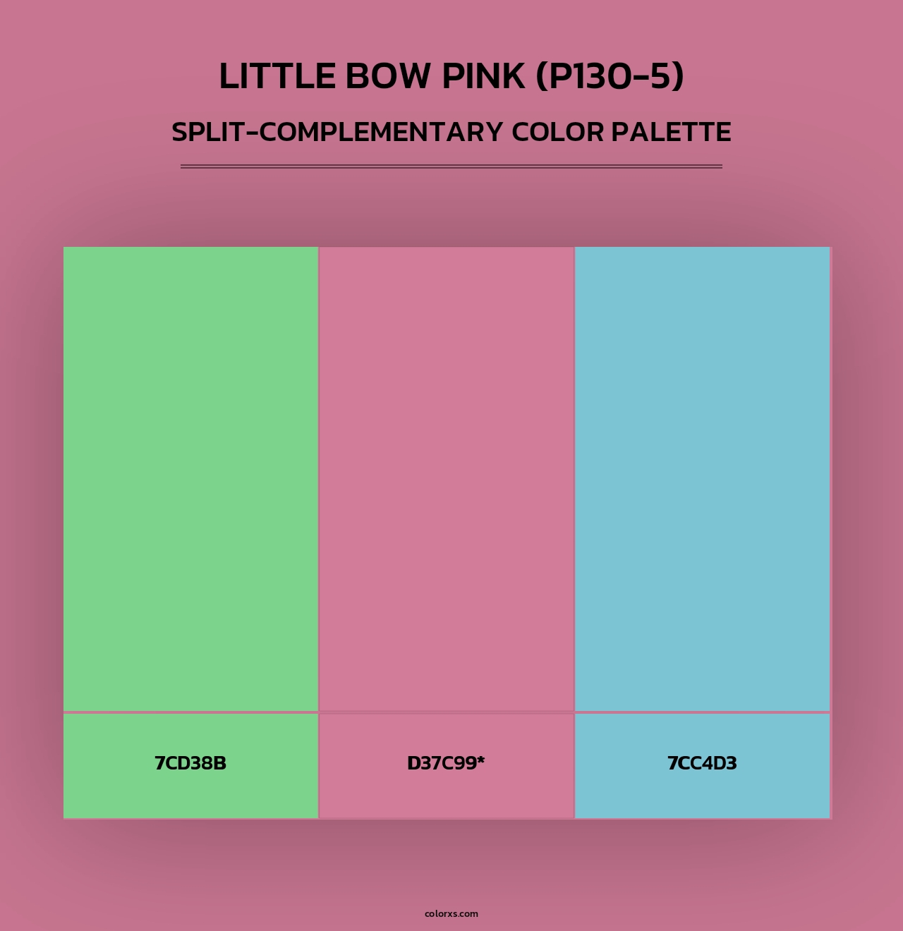 Little Bow Pink (P130-5) - Split-Complementary Color Palette