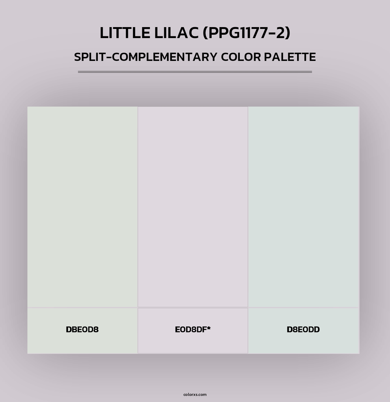 Little Lilac (PPG1177-2) - Split-Complementary Color Palette