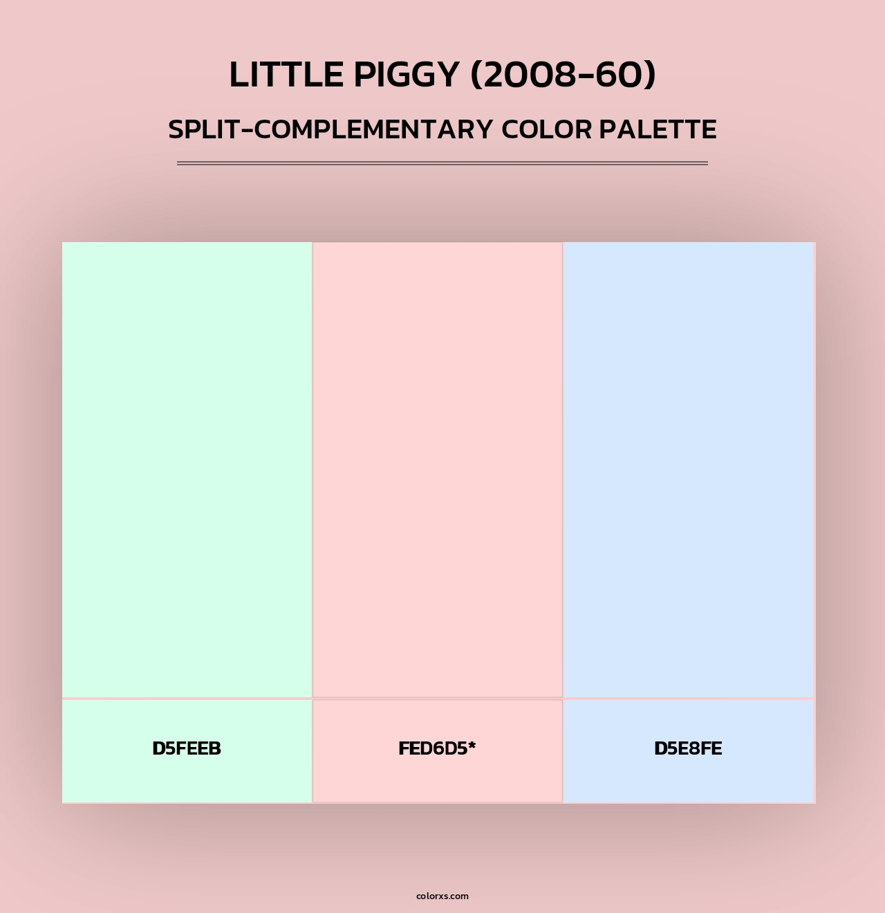 Little Piggy (2008-60) - Split-Complementary Color Palette