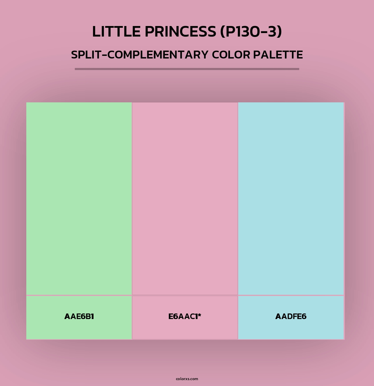 Little Princess (P130-3) - Split-Complementary Color Palette