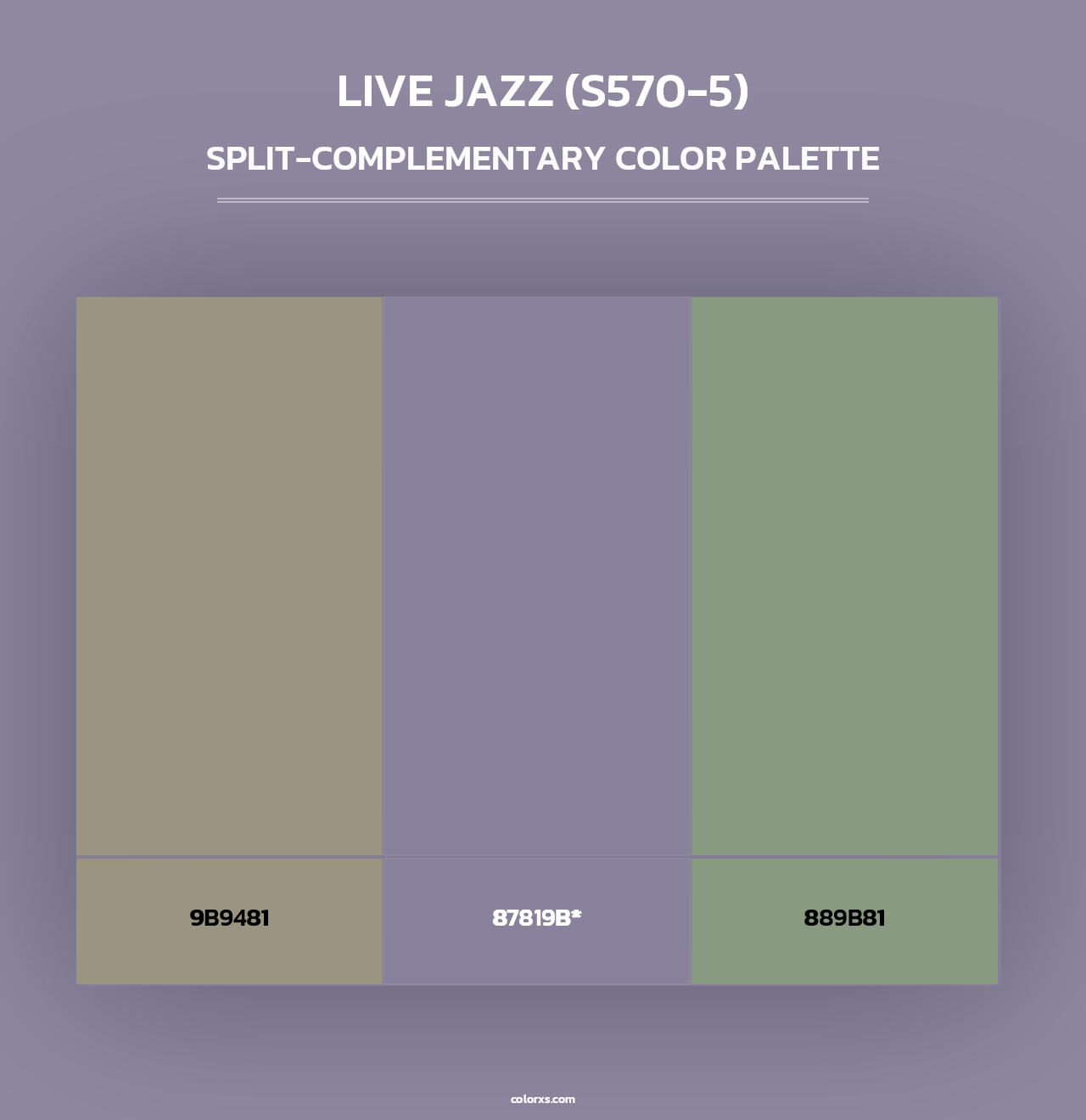 Live Jazz (S570-5) - Split-Complementary Color Palette