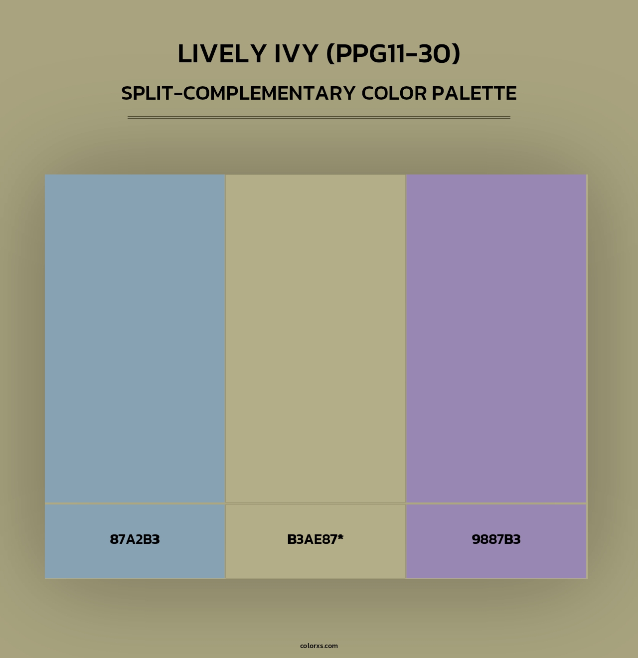 Lively Ivy (PPG11-30) - Split-Complementary Color Palette