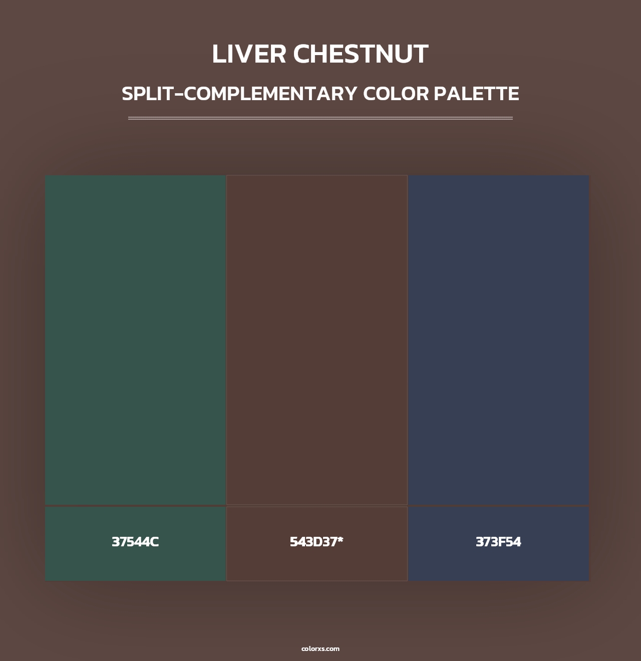 Liver Chestnut - Split-Complementary Color Palette