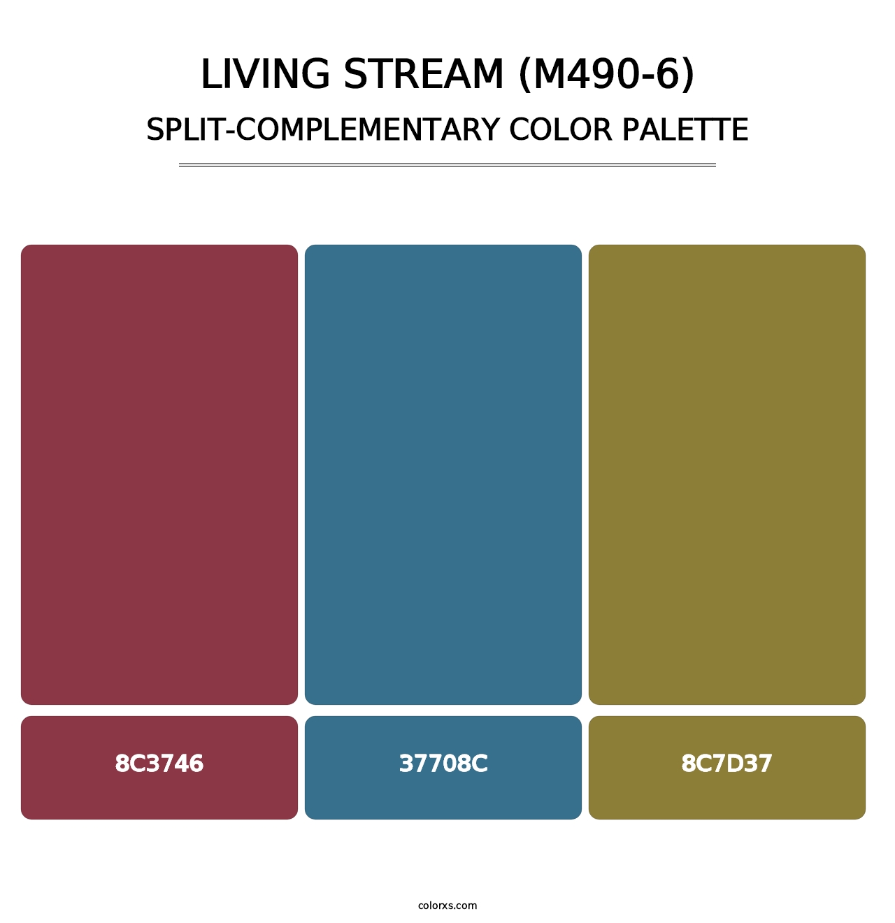 Living Stream (M490-6) - Split-Complementary Color Palette