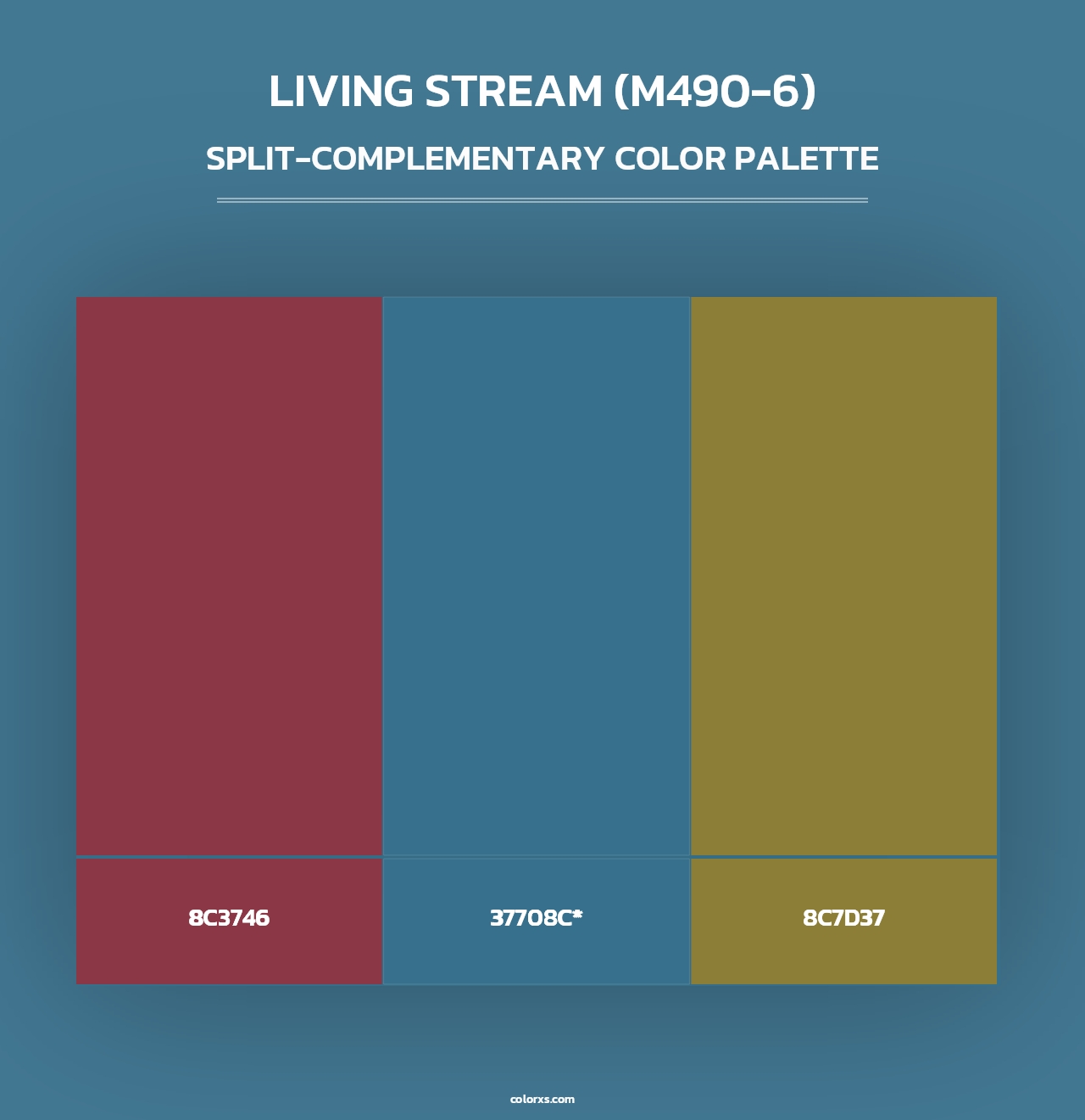 Living Stream (M490-6) - Split-Complementary Color Palette