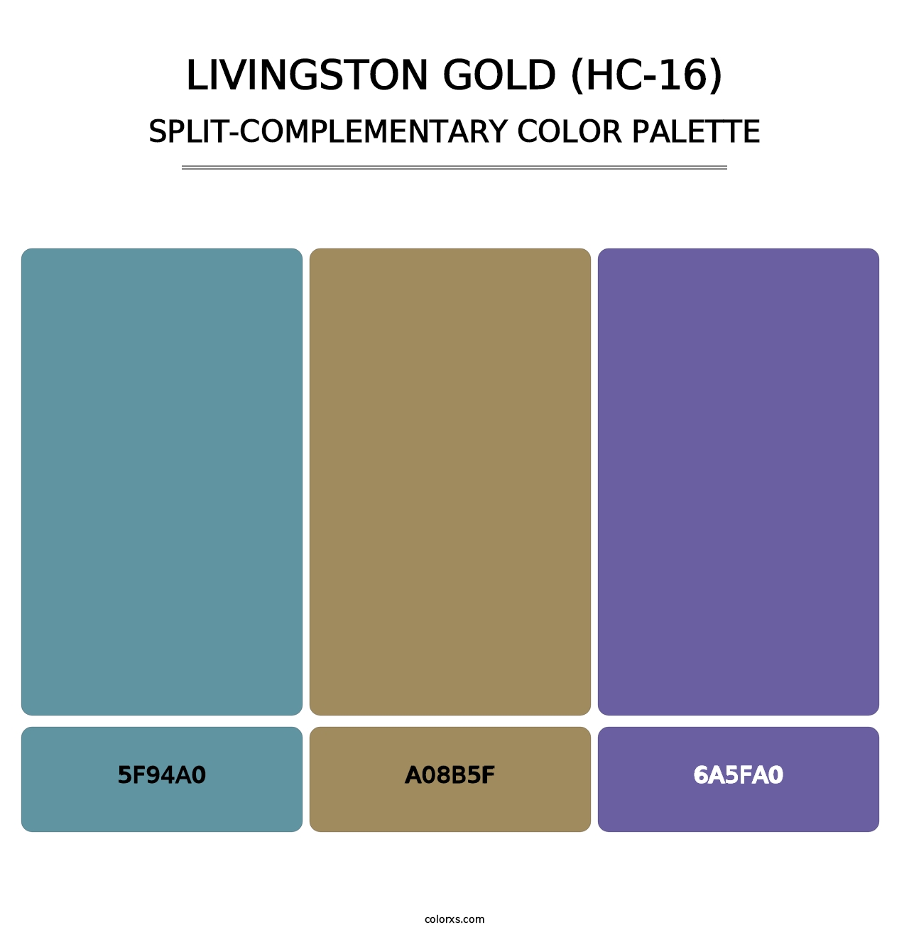 Livingston Gold (HC-16) - Split-Complementary Color Palette