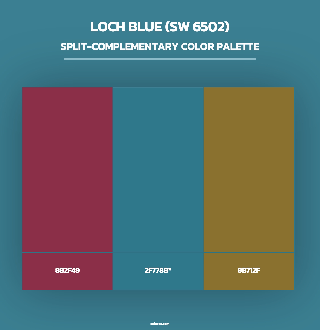 Loch Blue (SW 6502) - Split-Complementary Color Palette