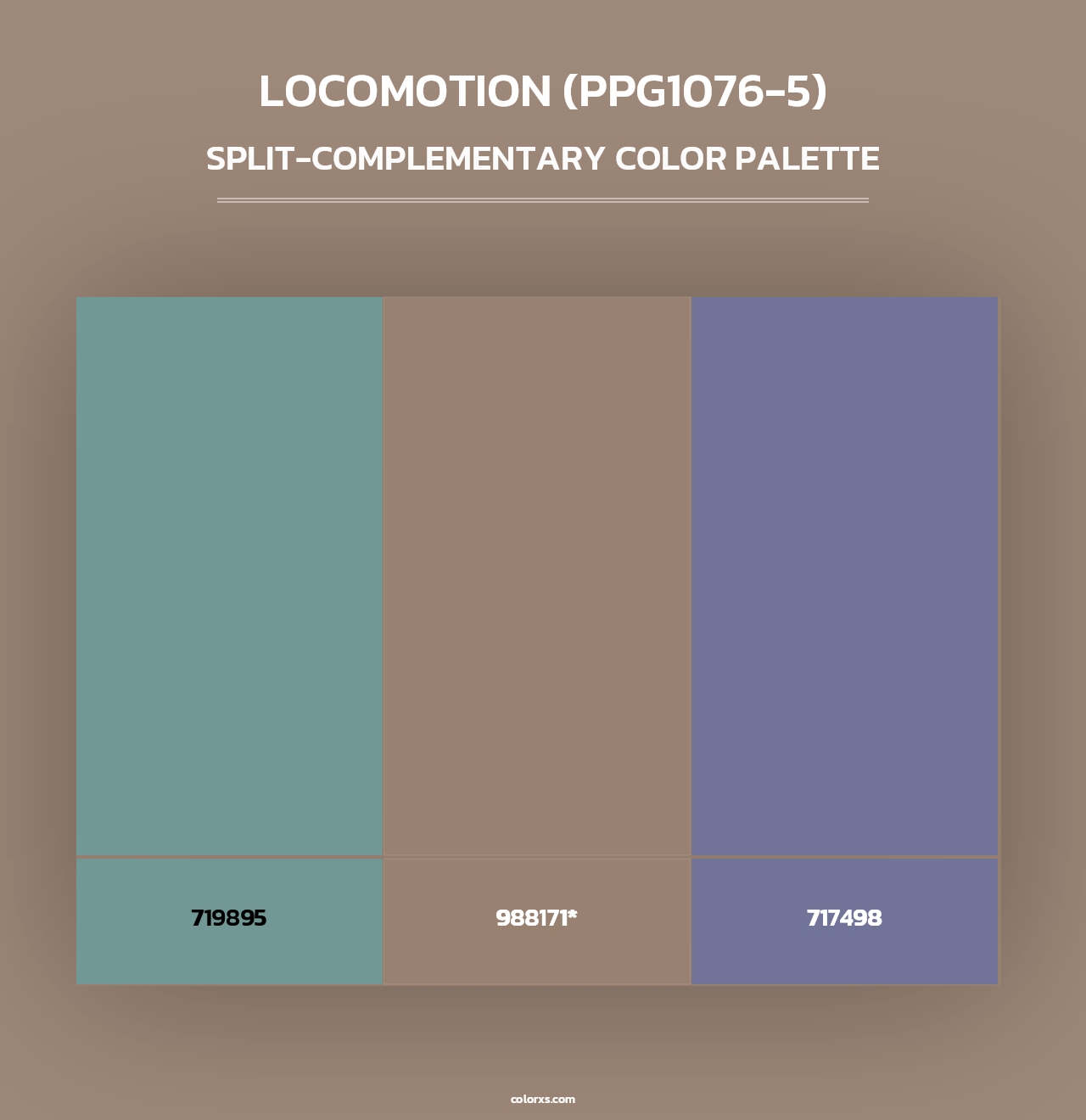 Locomotion (PPG1076-5) - Split-Complementary Color Palette